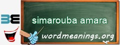 WordMeaning blackboard for simarouba amara